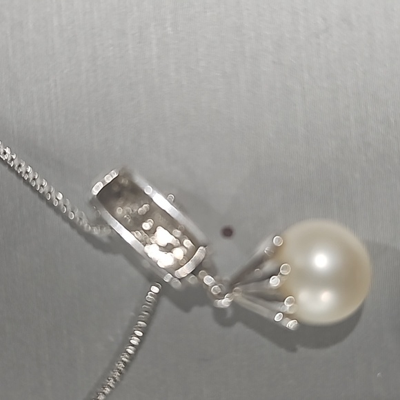 Vintage Alfredo Villasana Steriling silver w diamonds & genuine Akoya Pearl ♥️ - Picture 6 of 7